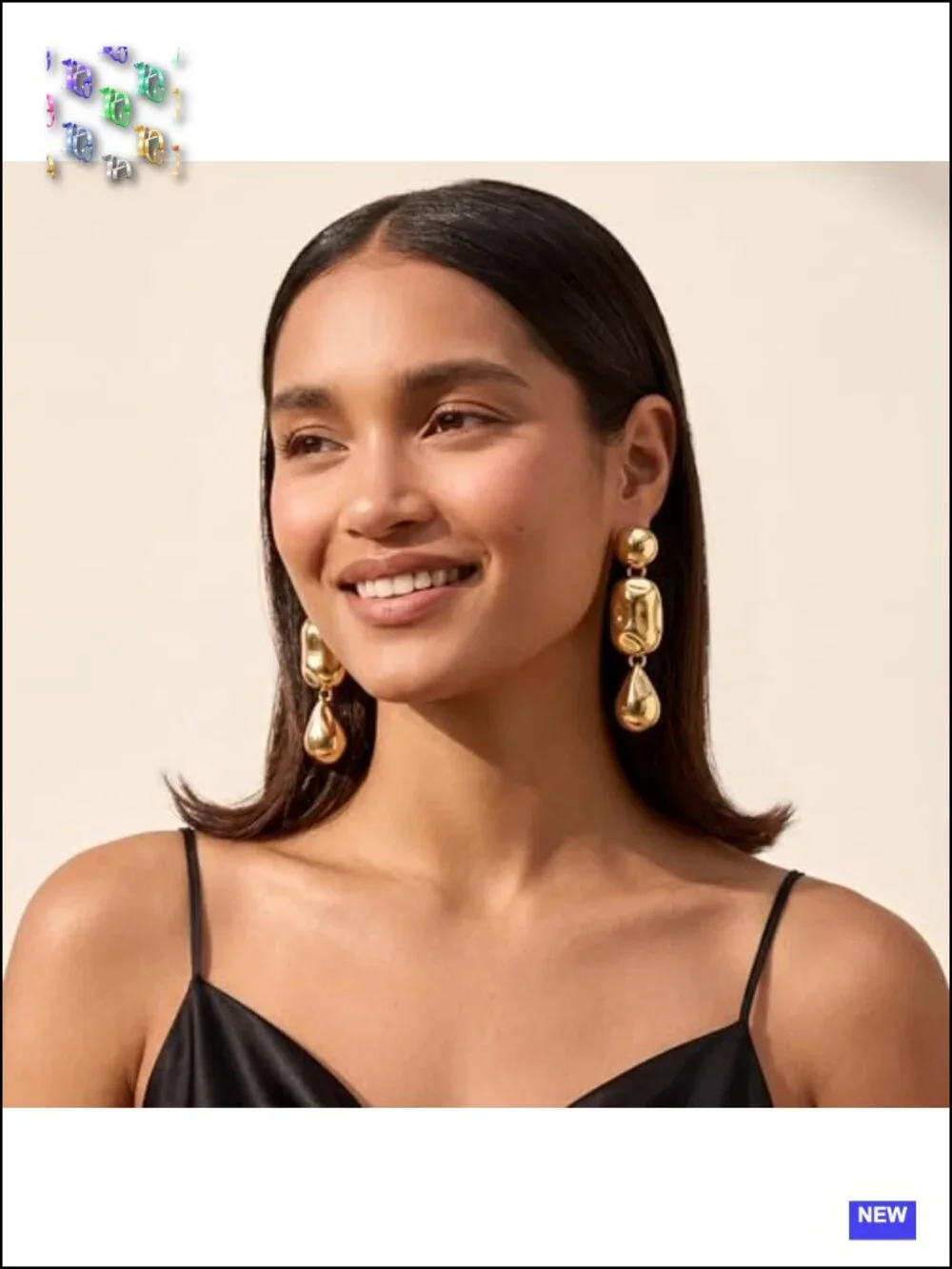 Statement Drop Earrings - Stainless Steel Zinc Alloy Waterproof Non Tarnish